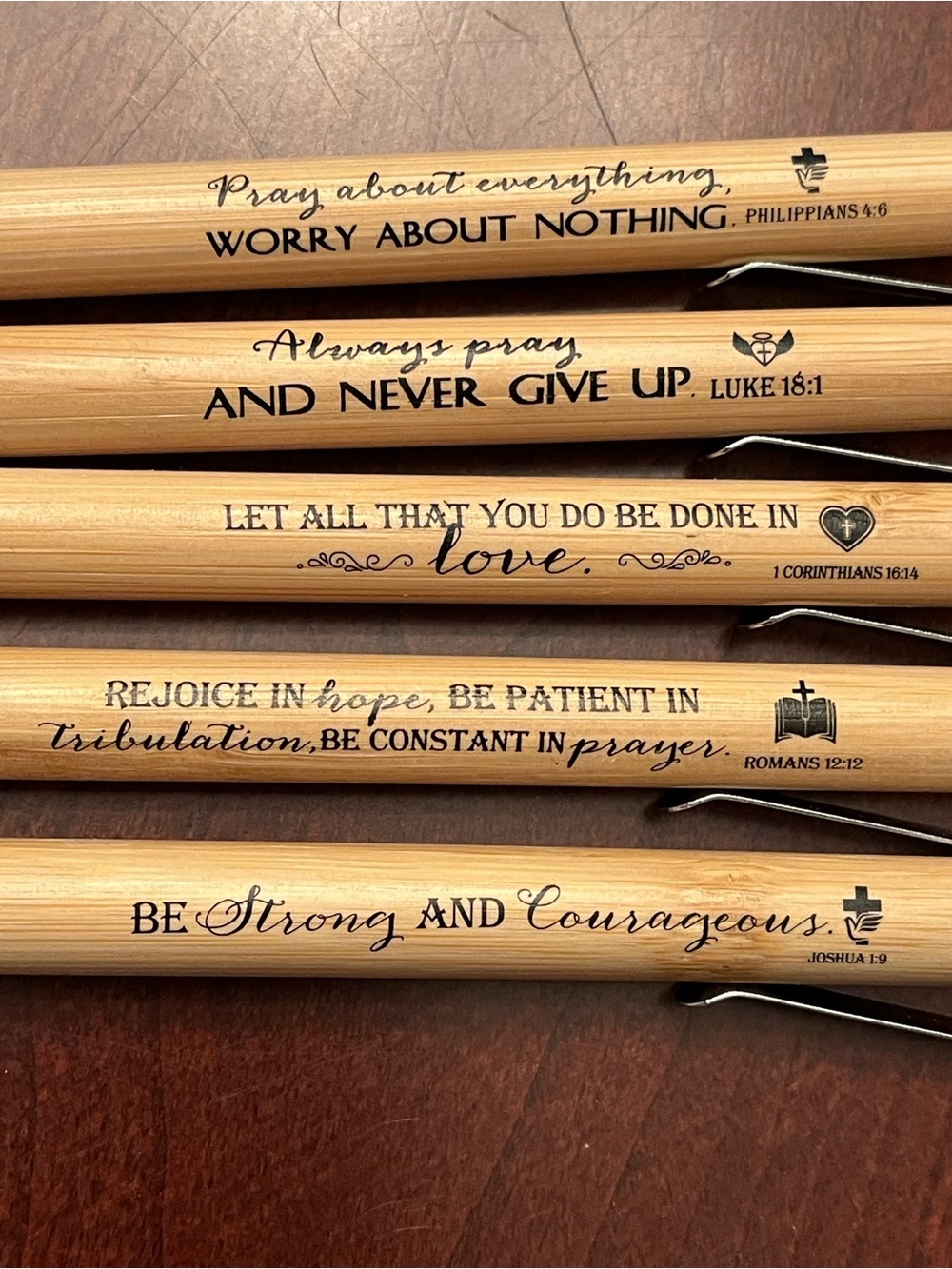 Christian Scripture Notebook & Bamboo Pen Gift Set | Set of 5 | Bible Journals - Picture 10 of 11